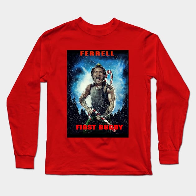 First Buddy Long Sleeve T-Shirt by Elizachadwickart 